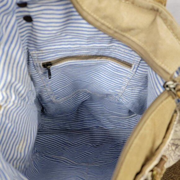 Boho Floral Canvas Tote Bag | Made in India | Slouchy Carryall 16"x15" - Picture 11 of 14